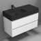 Wall Mounted Bathroom Vanity, Modern, 40